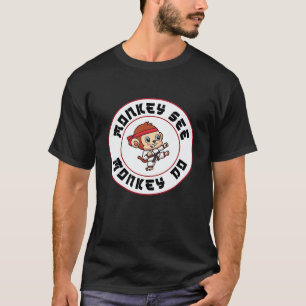 Funny Monkey See Monkey Do Karate T-Shirt