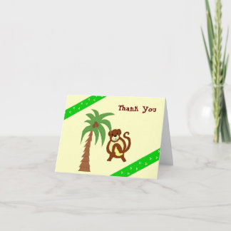 Funny Monkey Thank You Card