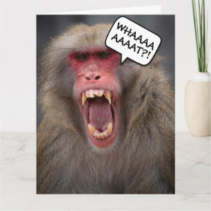 FUNNY MONKEY vieillir CARTE DE RECONNAISSANCE ANNI
