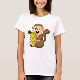 Funny Monkey with Banana T-Shirt