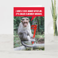 Funny Monkey Wrench, Hammered On Your Birthday