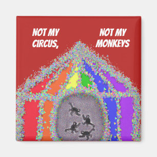 Funny monkeys  magnet