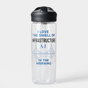 Funny Monogram Civil Engineering Bridge Engineer Water Bottle