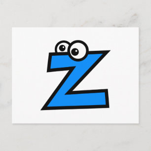 Funny Monogram Letter Z Postcard