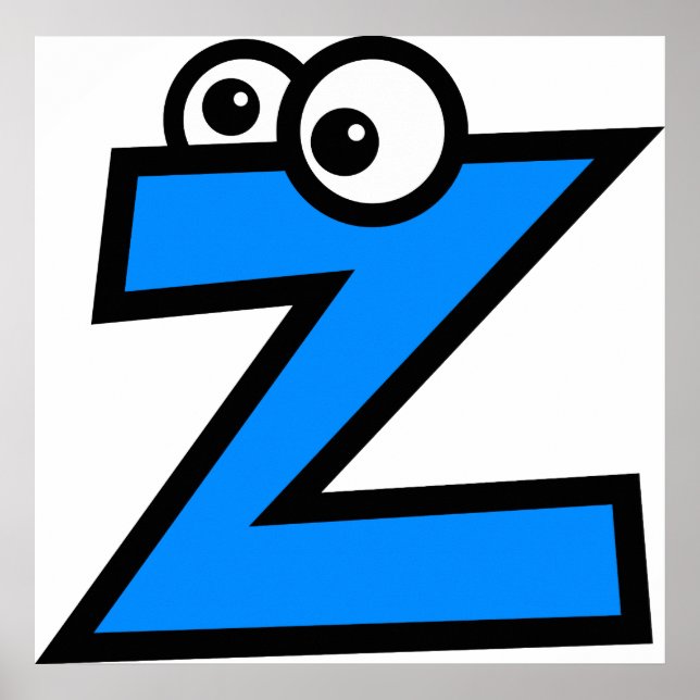Funny Monogram Letter Z Poster (Front)