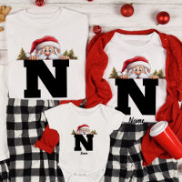 Funny Monogrammed Family Christmas Custom Santa
