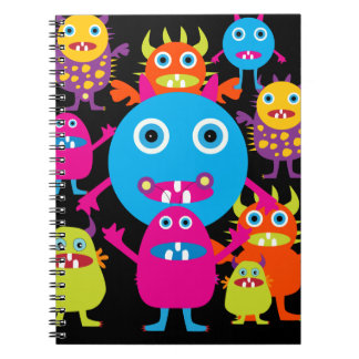 Funny Monster Bash Cute Creatures Party Notebook