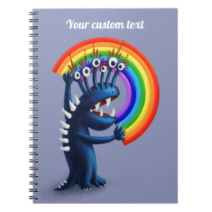 Funny Monster Colorful Rainbow Kids Notebook