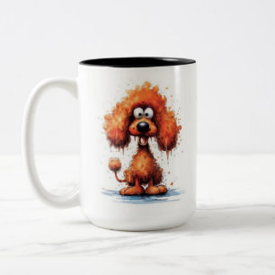 Funny Monster Dog: Chewy Chupacabra Two-Tone Coffee Mug
