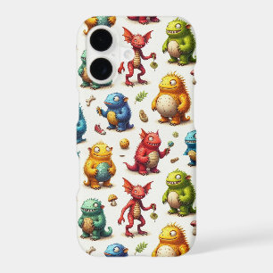 Funny Monster   Furry Rainbow Creatures Phone Case