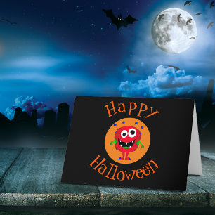 Funny, Monster, Halloween Card
