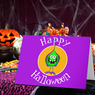 Funny, Monster, Halloween Card