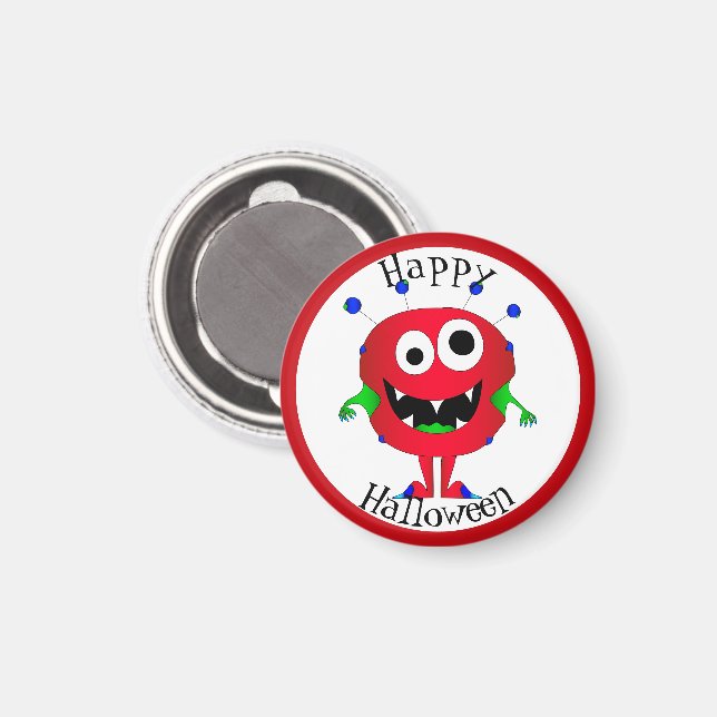 Funny, Monster, Halloween Magnet (Front/Back)