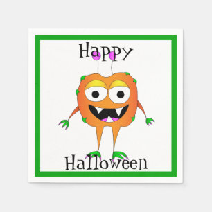 Funny, Monster, Halloween Napkin