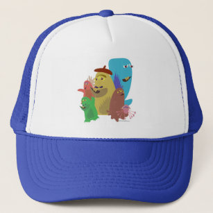 Funny Monster Pals Epic Cartoon Fun Design Art Trucker Hat