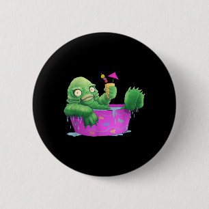Funny Monster Party Lagoon Creature Halloween 2 Inch Round Button