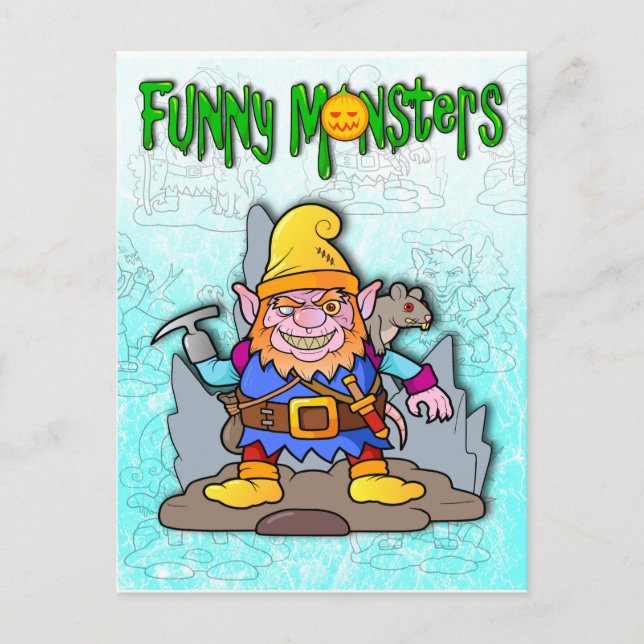 funny monster postcard (Front)