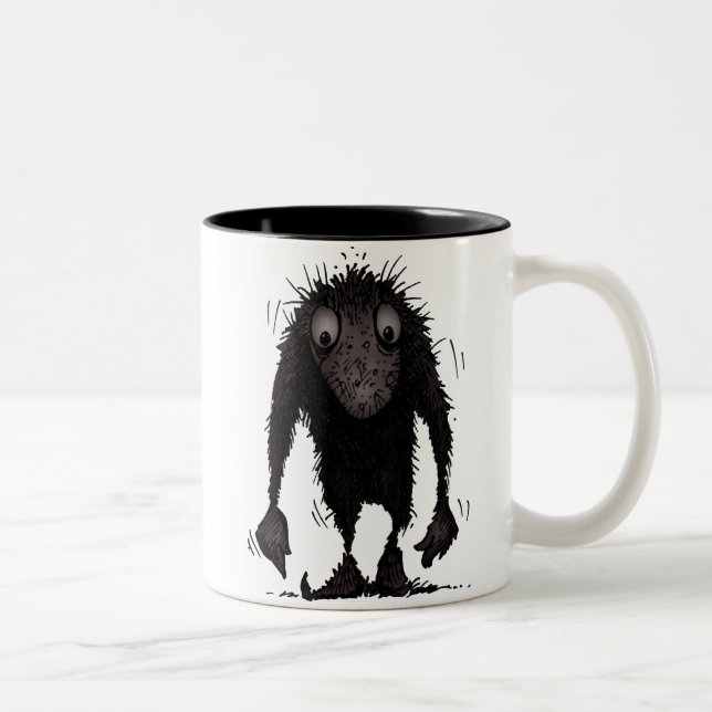 Funny Monster Troll Two-Tone Coffee Mug (Right)
