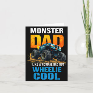 Funny monster truck dad wheelie cool like a normal card