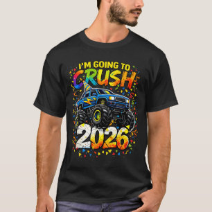 Funny Monster Truck New Years Kids Crush 2026 Part T-Shirt