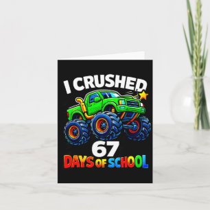Funny Monster Truck Six Seven Meme Boys Kids Schoo Card
