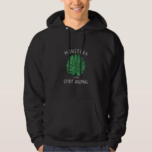 Funny Monstera Is My Spirit Animal For Plant Graph Hoodie