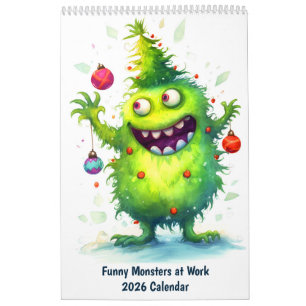 Funny Monsters at Work – Kids 2026 Calendar