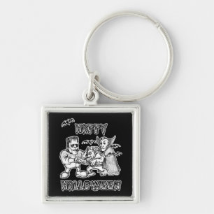 Funny Monsters - Happy Halloween Keychain