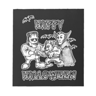 Funny Monsters - Happy Halloween Notepad
