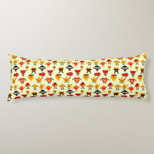 Funny monsters pattern body pillow