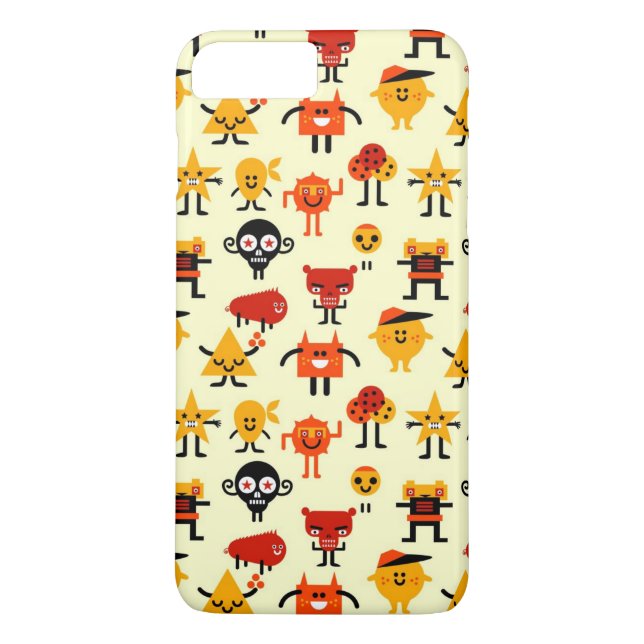 Funny monsters pattern Case-Mate iPhone case (Back)