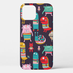Funny monsters seamless pattern iPhone 12 case