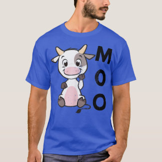 Funny Moo Baby Cow Country Life Farmer Farm Animal T-Shirt