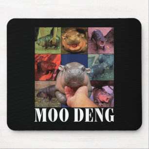 Funny Moo-Deng Baby Pygmy Hippo Cute Zoo for Mouse Pad