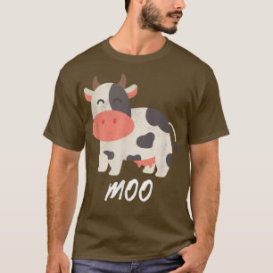 Funny Moo Kawaii Cow Farmer Farm Animal Country Li T-Shirt