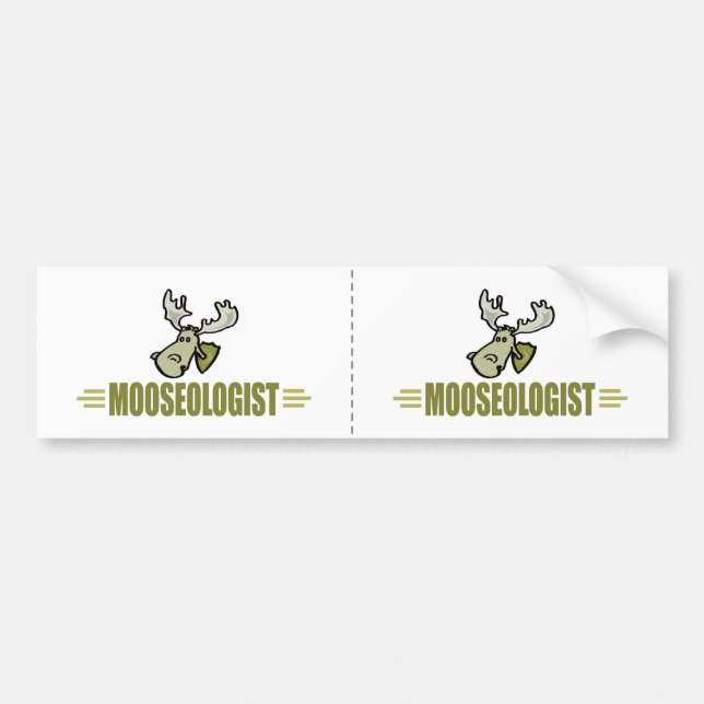 Funny Moose Bumper Sticker (Front)
