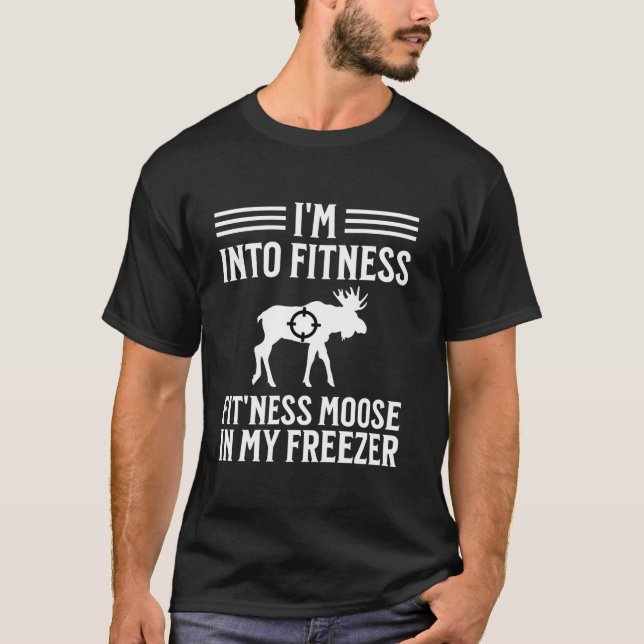 Funny Moose Hunting Hunter Long Sleeve T Shirt (Front)