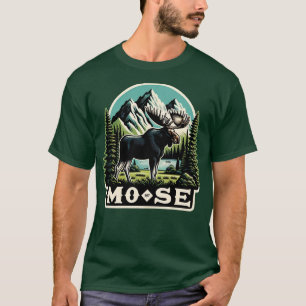 Funny Moose Is Loose Animal TShirt