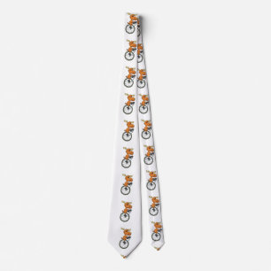 Funny Moose on monocycle   choose background color Tie