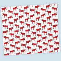 Funny Moose Red and White Holiday