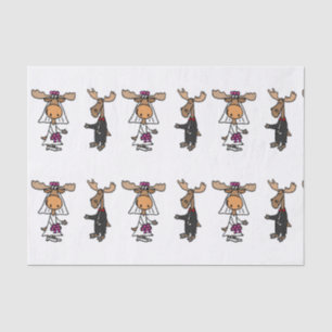 Funny Moose Wedding Tissue Paper
