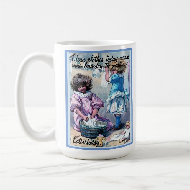 Funny More Laundry Today Mug (Left)