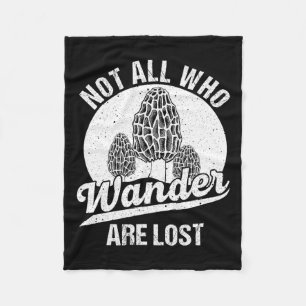 Funny Morel Mushroom Gift Foraging Mushroom Huntin Fleece Blanket