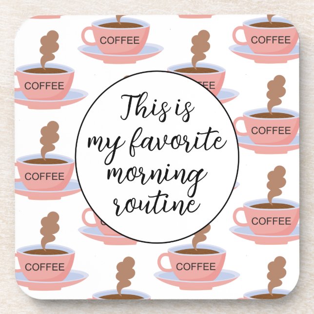 Funny Morning Coffee Coaster (Front)