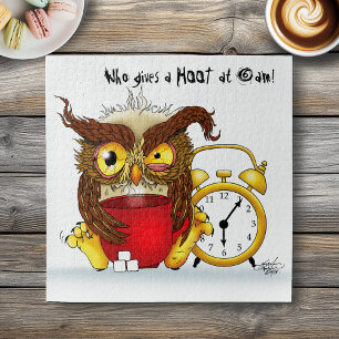 Funny Morning Cranky Owl Jigsaw Puzzle