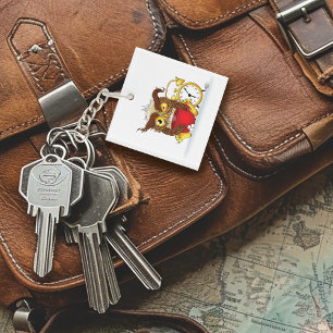 Funny Morning Cranky Owl Keychain