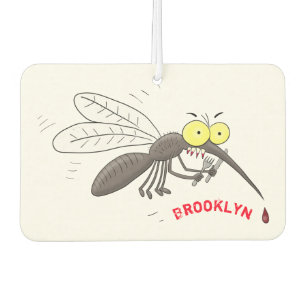 Funny mosquito insect cartoon illustration air freshener