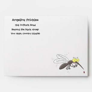 Funny mosquito insect cartoon illustration envelope