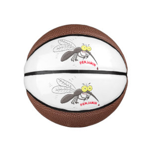 Funny mosquito insect cartoon illustration mini basketball