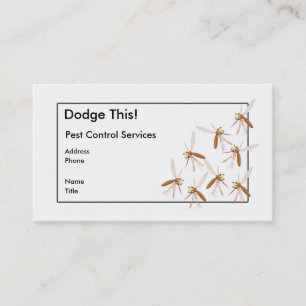 Funny Mosquitoes Pest Control Business Card